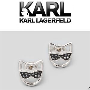 KARL LAGERFELD CHOUPETTE SUNGLASSES STUD EARRINGS